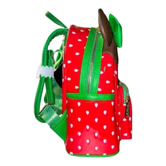 Loungefly Disney Minnie Mouse Scented Chocolate Dipped Strawberry Backpack - Picture 3 of 8